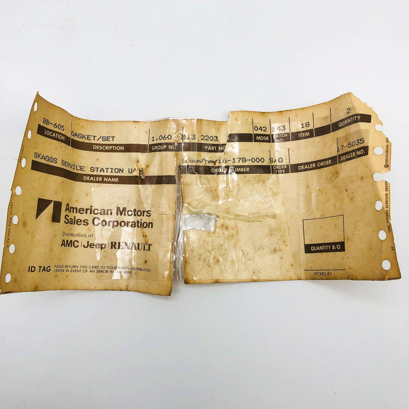 AMC Jeep 8132203 Gasket Package Engine Upper OEM NOS For 1981 Sealed 10