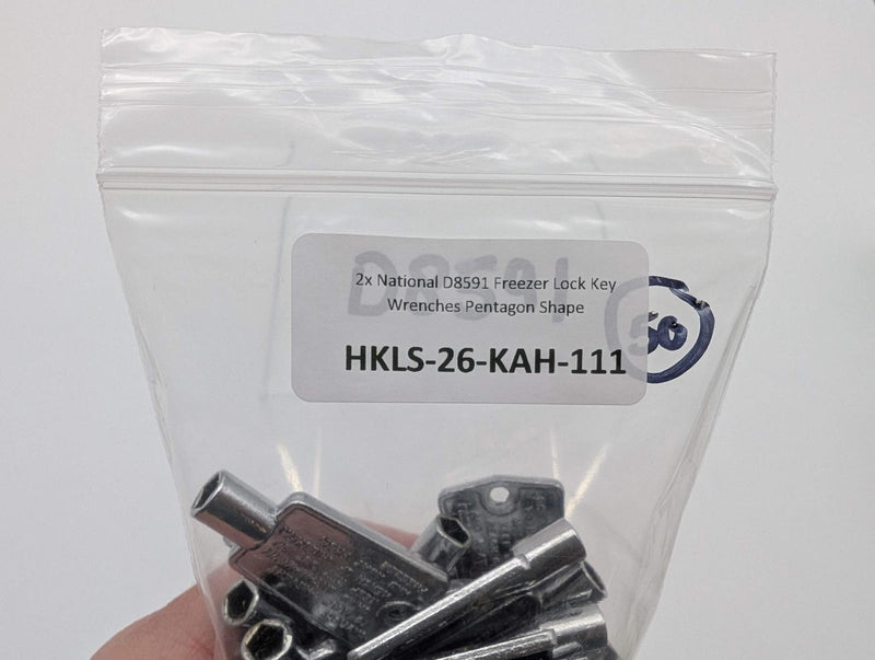 2x National D8591 Freezer Lock Key Wrenches Pentagon Shape 4