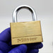 Master Lock No 160-D 1-1/4"L x 0.35"D Shackle 2-3/8"W Brass Body Keyed Alike 2