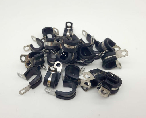 Umpco S325SSG8 1/2" Cushioned Clamp Loops 304/321 SS EDPM Cushion Pack of 25 1