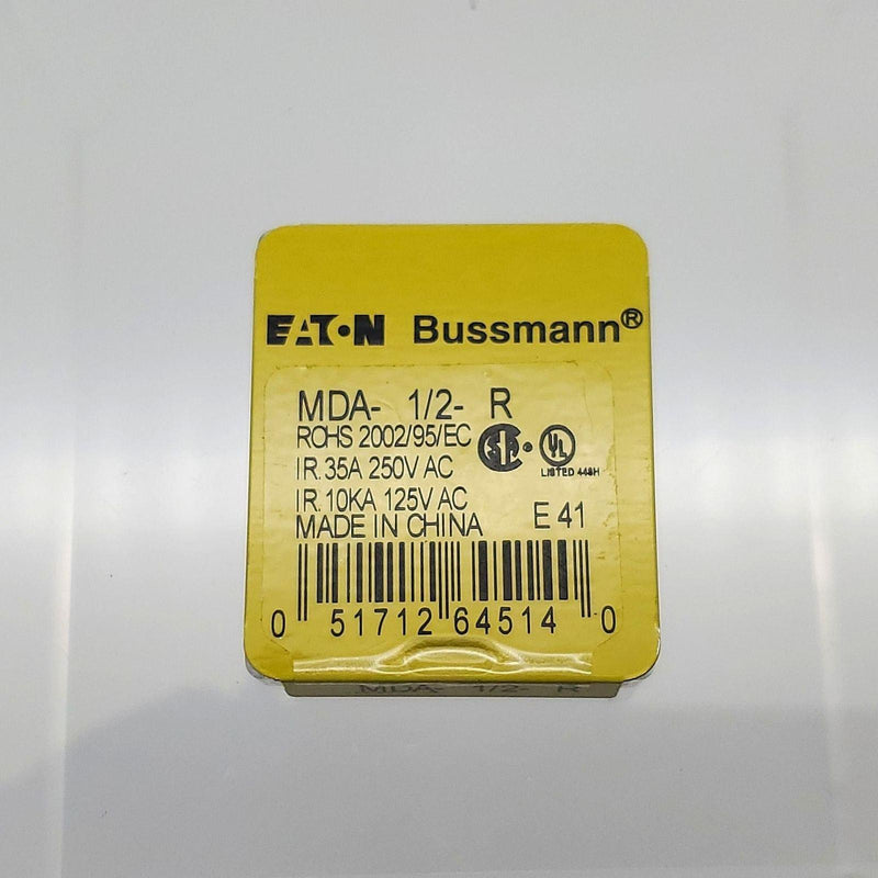 Bussmann MDA-1-1/2-R Time Delay Fuse 1.50A 250 VAC Pack of 5 1