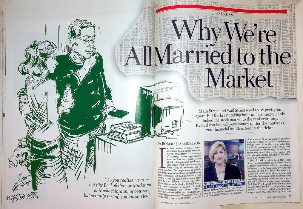 Newsweek Magazine April 27 1998 Bull Market Marriage Married Pol Pot Death 4