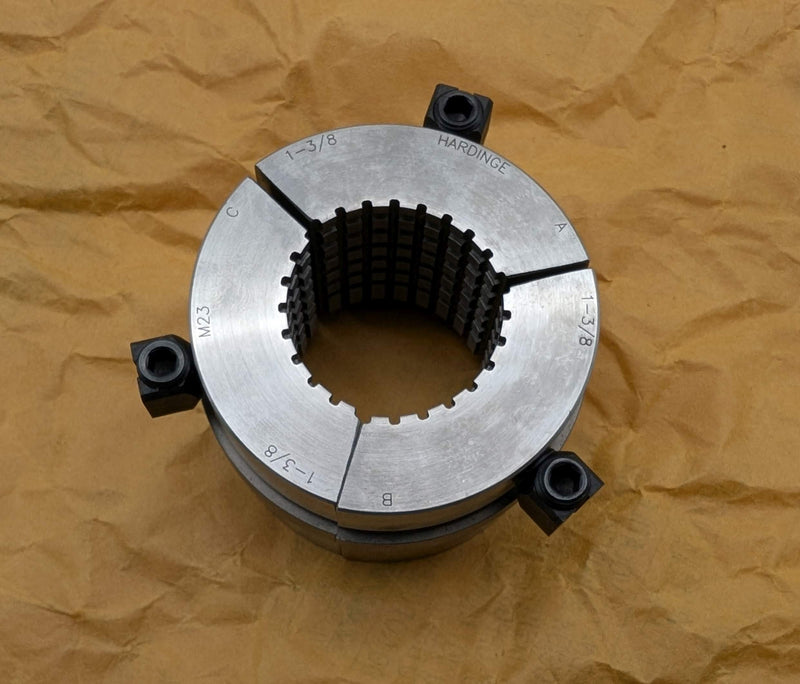 Hardinge M23 1-3/8" Round Serrated Collet Pads 3-Segment for M-Series Collet