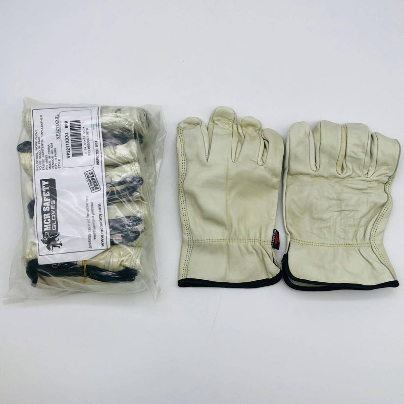 MCR Safety VP3211XXXL Drivers Glove Size XXXL Cow Grain Leather Keystone 6 Pairs 1