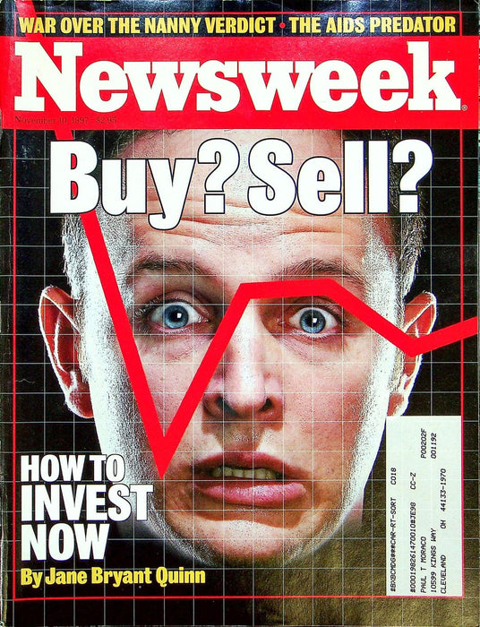 Newsweek Magazine November 10 1997 Dow Plunge Economy China Summit Clinton Jiang 1