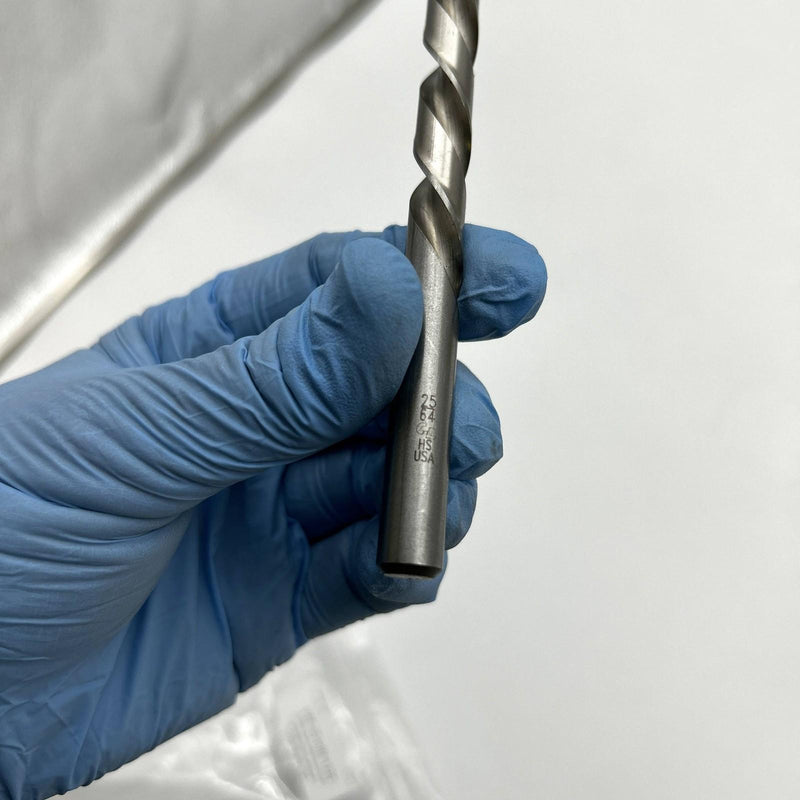 2pk Chicago-Latrobe 44425 Drill Bit 25/64 150-L Left Hand Cut HSS Bright 2 Flute 3