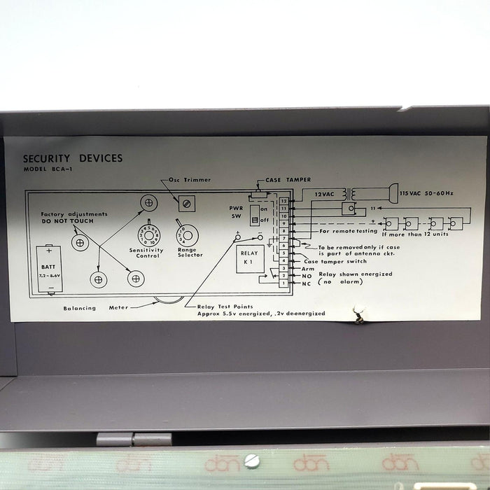 Systron Donner B-CA-1 Capacity Alarm 12 Input 0-1mA Meter 17"L x 5.5"W 1970s 3