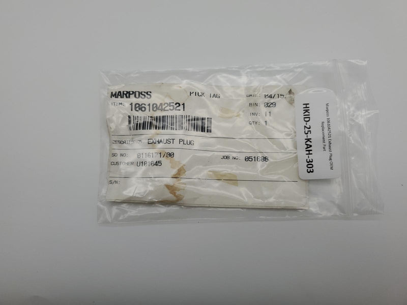 Marposs 1061042521 Exhaust Plug OEM Replacement Part 5