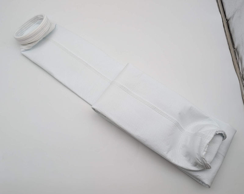 16oz Polyester Felt Filter Bag PTFE Membrane Double Beaded SnapBand 96" x 4.63" 1