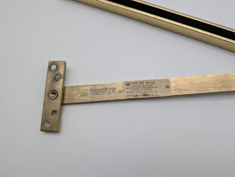 Rixson 55-213 Overhead Door Holder Surface Friction Satin Brass Checkmate 55 2