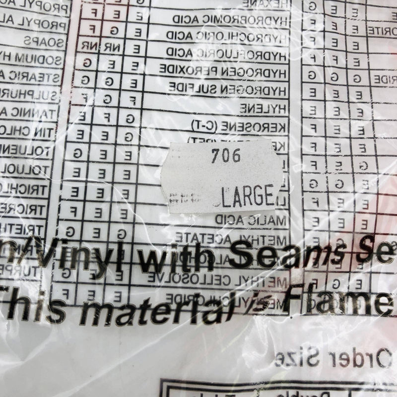 Guardian 706ORL Bib Overalls Size Large Tri-Weave Orange Vinyl Chem/Fire Resist 2