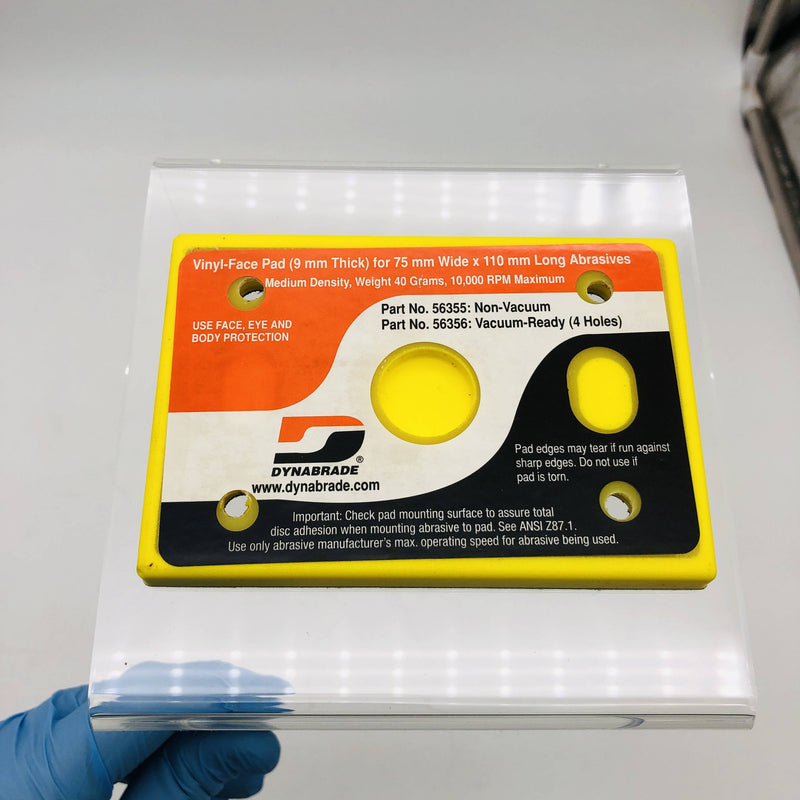 Dynabrade 56355 Backing Pad for Sanding Disc 74mm X 110mm PSA Non-Vacuum Medium 8