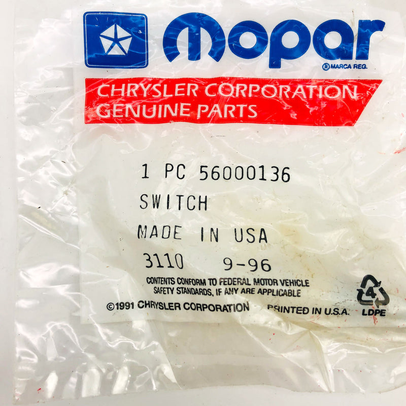 Mopar 56000136 Switch for Door Jam OEM NOS 1986 Jeep Comanche 1996 Made 5