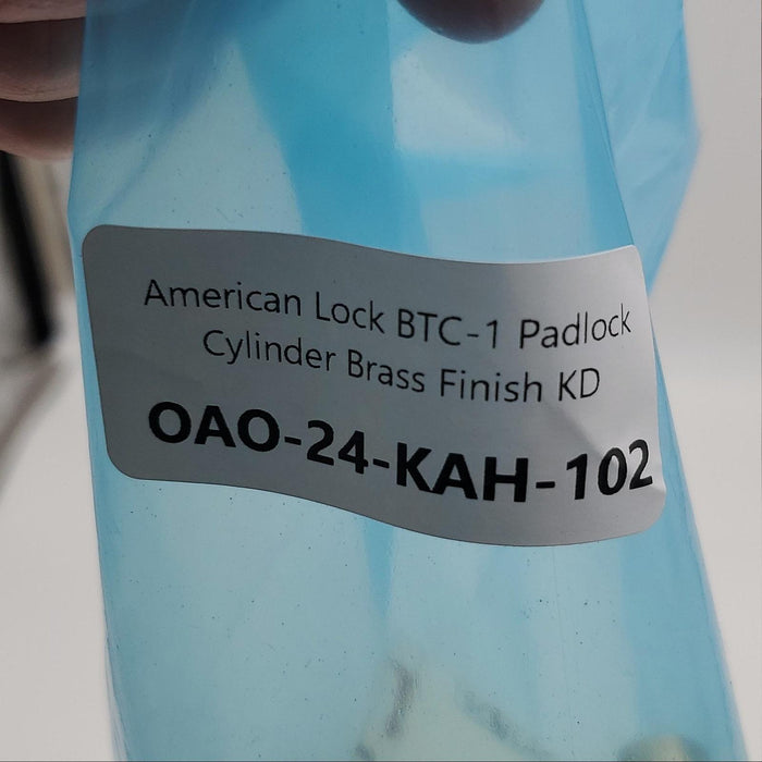 American Lock BTC-1 Padlock Cylinder Brass Finish 5 Blade Tumber Keyed Different 8