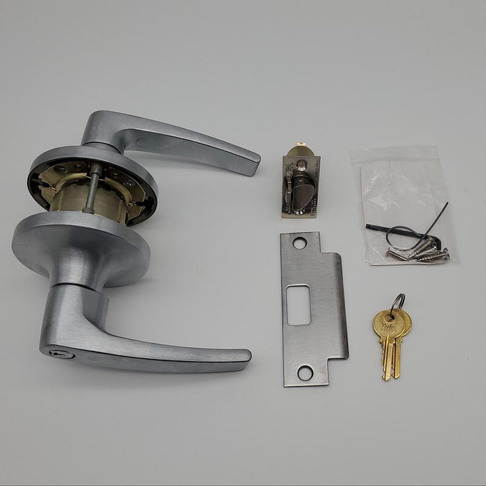 Yale Door Lever Storeroom Lock Satin Chrome 2-3/4" Backset MO 5405LN PARA KW 2