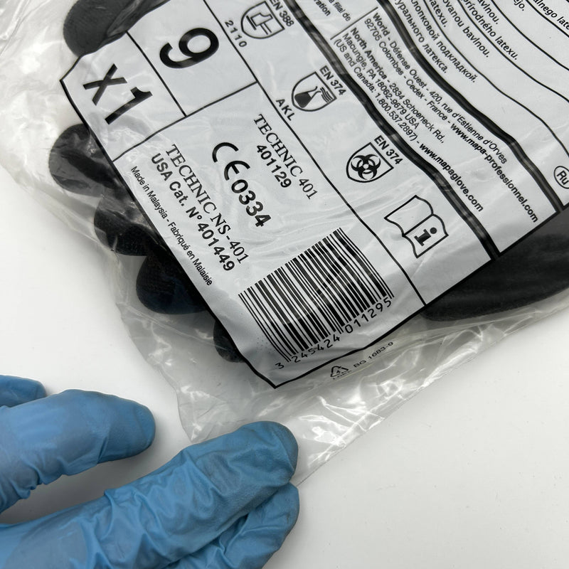 Mapa 401449 Technic NS-401 Chemical Resistant Gloves XL Neoprene 22 Mil 12 Pairs