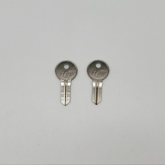 2x Ilco 1042Z Key Blanks Illinois 220 Nickel Plated NOS 3