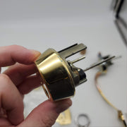 Schlage Entry Door Handlset Deadbolt & Thumbturn Brass F360V 2-3/8 to 2-3/4 BS 7