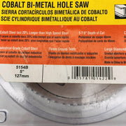 Blu-Mol Xtreme 5154B Hole Saw 5"/127MM Cobalt Bi-Metal 1-7/8" Depth of Cut 2