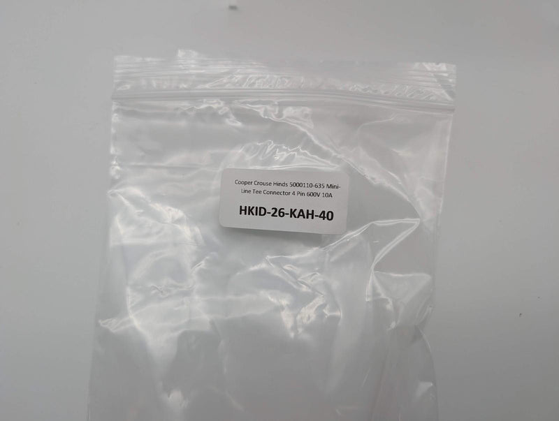 Cooper Crouse Hinds 5000110-635 Mini-Line Tee Connector 4 Pin 600V 10A 6