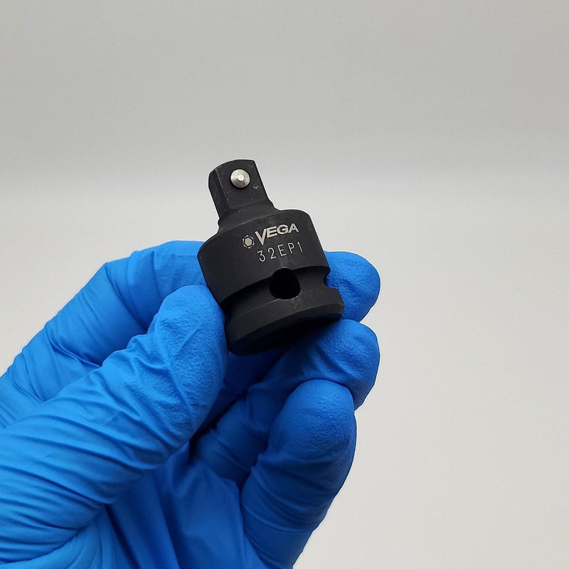 Vega 32EP1 Socket Adapter 1/2" Male Square 3/8" Tip 1-1/2" Length Pin Lock 1