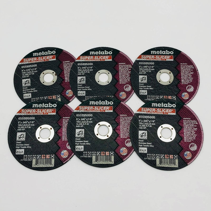 Metabo 55995 Straight Cut-Off Wheel 6"x.045"x7/8" Super Slicer Type 1 A60 XP 6pk 1
