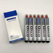 Dykem 26023 Dalo Metal Marker Red Medium Steel Ball Tip Industrial Pack of 6 1