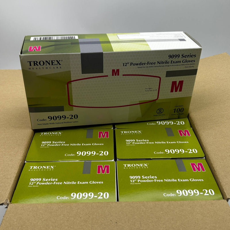 Tronex 9099-20 Disposable Gloves Medium Nitrile 12" Extended Cuff PF 1000/Case