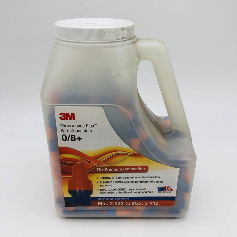 3M 7000133222 Performance Plus O/B+ Wire Connectors Orange/Blue 500/Jug 6