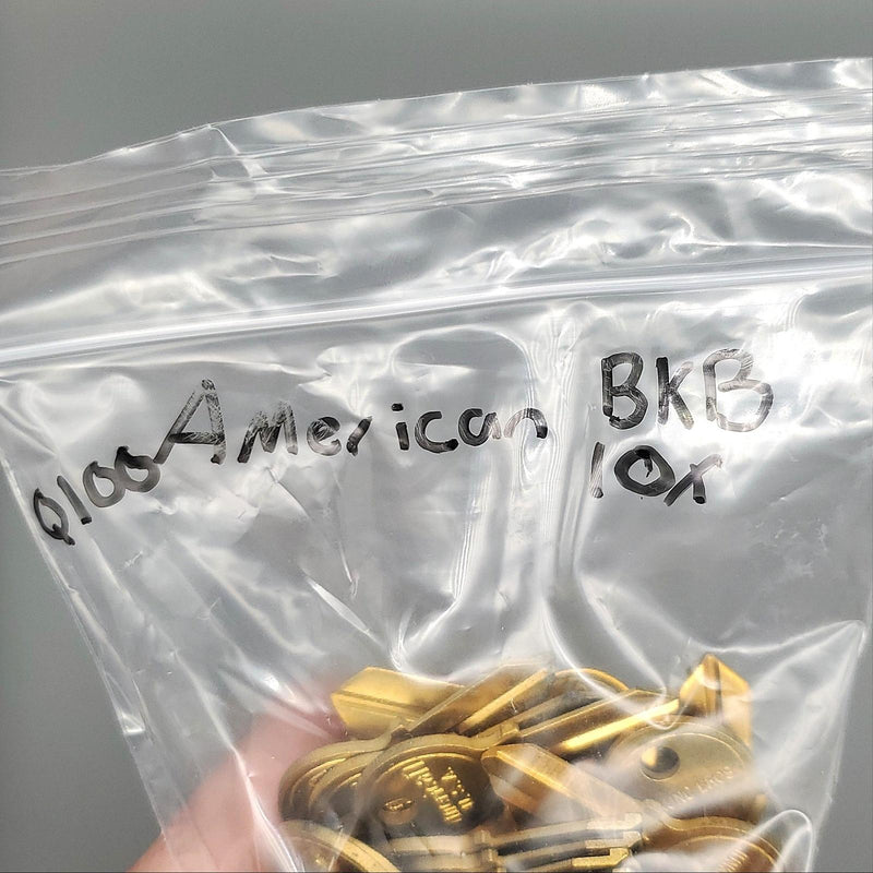 10x American Lock Co BKB Padlock Key Blanks Double Bitted 1041CE / AME6 OEM 3