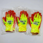 PIP HVY710HSNFB Work Glove Sz Small Hi Vis Yellow Oran Nitrile Foam HPPE 3 Pairs 1