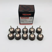 Superior Abrasives 10115 Mounted Flap Wheel 1.5in x 1in x 1/4in 80 AO 10/Box 3