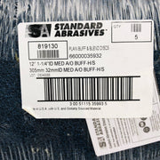 Standard Abrasives 819130 Buffing Discs 12" Dia 1-1/4" ID Medium A/O H/S 5pk 3