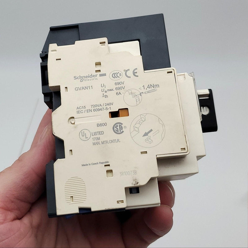 Schneider Electric GV2P06 Motor Manual Starter & Protector 1-1.6A w/ Adapter 3