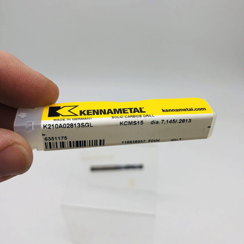 Kennametal 6351175 Drill .2813 KCMS15 K210A02813SGL Carbide Internal Coolant 3