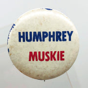 Hubert Humphrey Muskie Button 1" Pinback Political Campaign President Vintage 2
