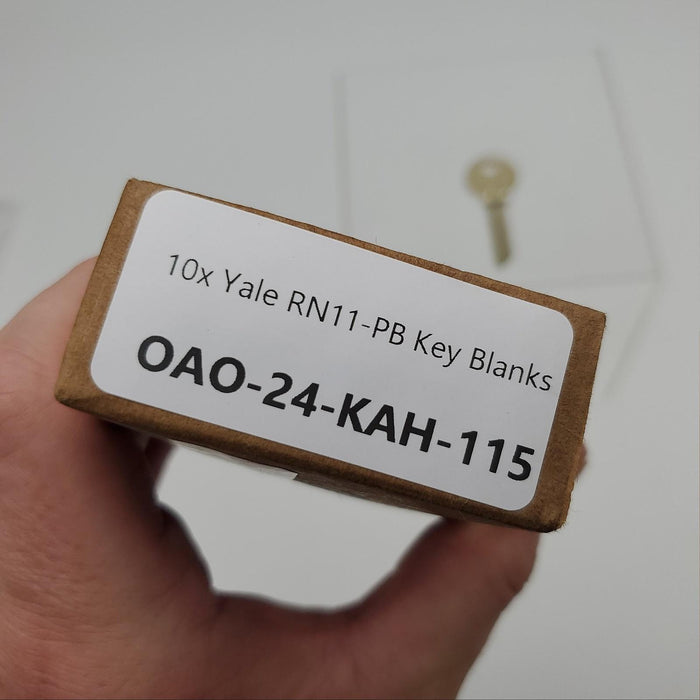 10x Yale RN11-PB Key Blanks PB Keyway Nickel Silver 6 Pin NOS 3