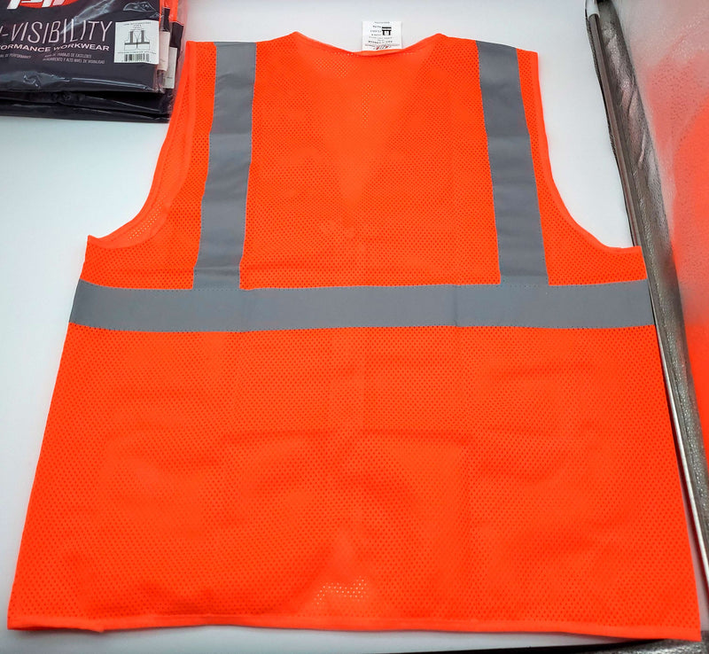 PIP Hi-Visibility Safety Vests Small / Medium Orange ANSI R 302-V100OR Pack of 5