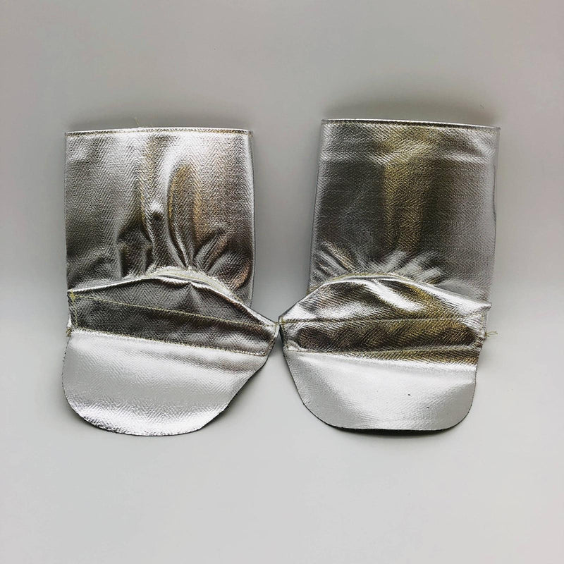 National Safety Apparel L09NJNJVCFSLG Silver Spat Large Hook Loop Aluminized OPF 7