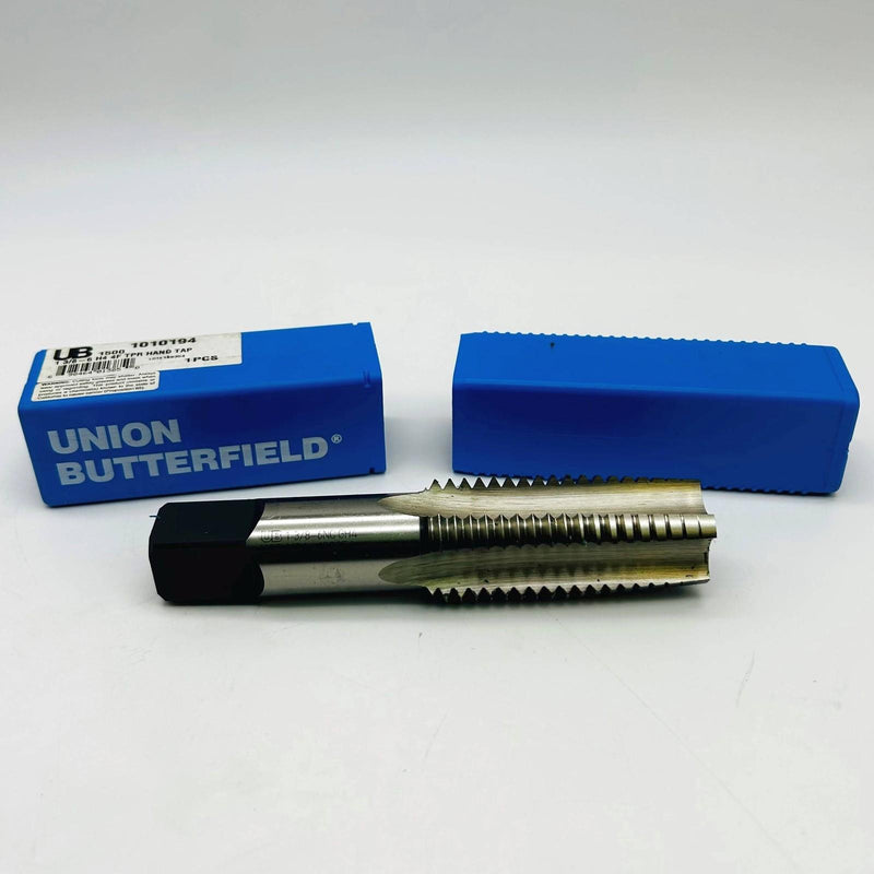 Union Butterfield 1010194 Hand Tap 1-3/8-6 Taper Chamfer 6-1/16" OAL 4 FL HSS 1