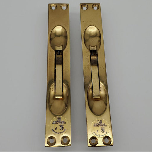 Glynn Johnson FB6 Manual Flush Bolt Polished Brass Assembly for Metal Doors 1