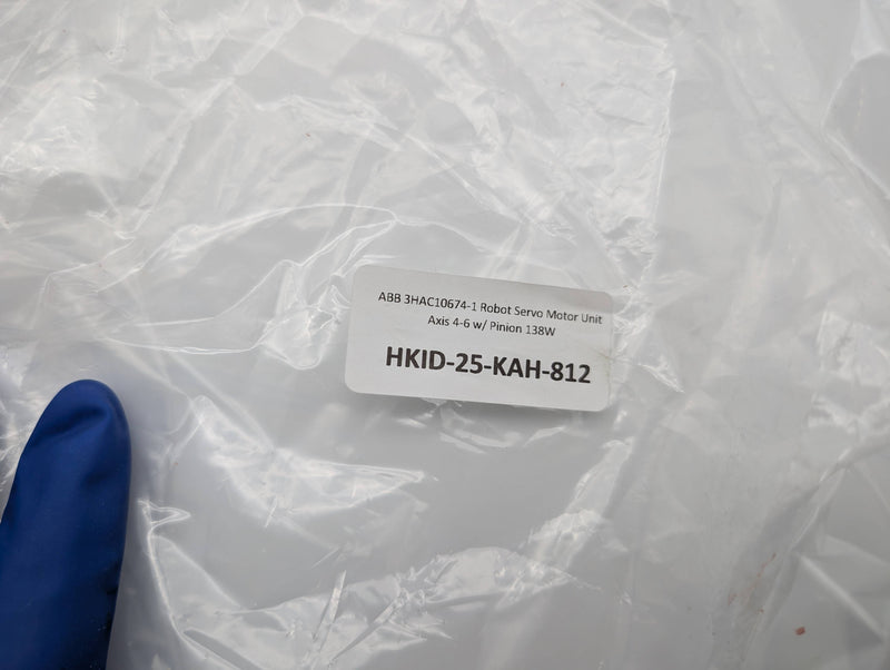 ABB 3HAC10674-1 Robot Servo Motor Unit Axis 4-6 w/ Pinion 138W 6
