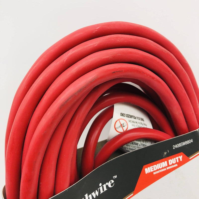 Southwire 2408SW8804 Extension Cord Red 14/3 Gauge Conductor 50ft Indoor Outdoor 10