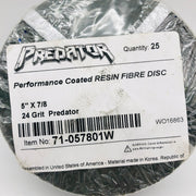 ARC Predator 71-057801W Resin Fiber Disc 5"x7/8" 24 Grit Performance Coated 25pk 2