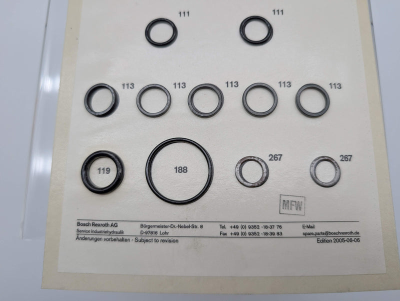 Bosch Rexroth R900357601 Seal Kit for WMM 10.3X Directional Spool Valves 2