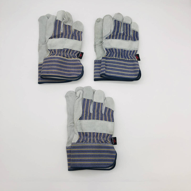 MCR Safety 1400 Split Leather Palm Work Gloves Size XL Safety Cuff 2.5"L 3 Pair 8