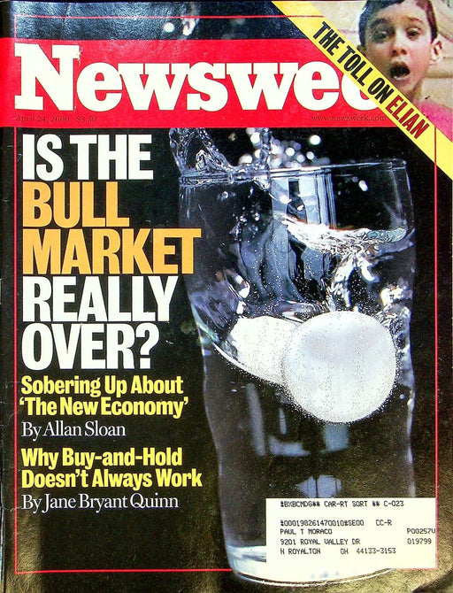 Newsweek Magazine April 24 2000 Bull Market Over Stocks Tumble Elian Gonzalez 1