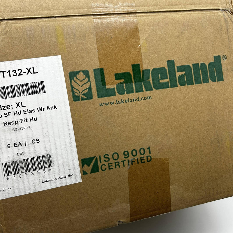 Lakeland C3T132 Hazmat Suit ChemMax 3 Plus w/ Respirator Fit Hood XL 6/Case 3