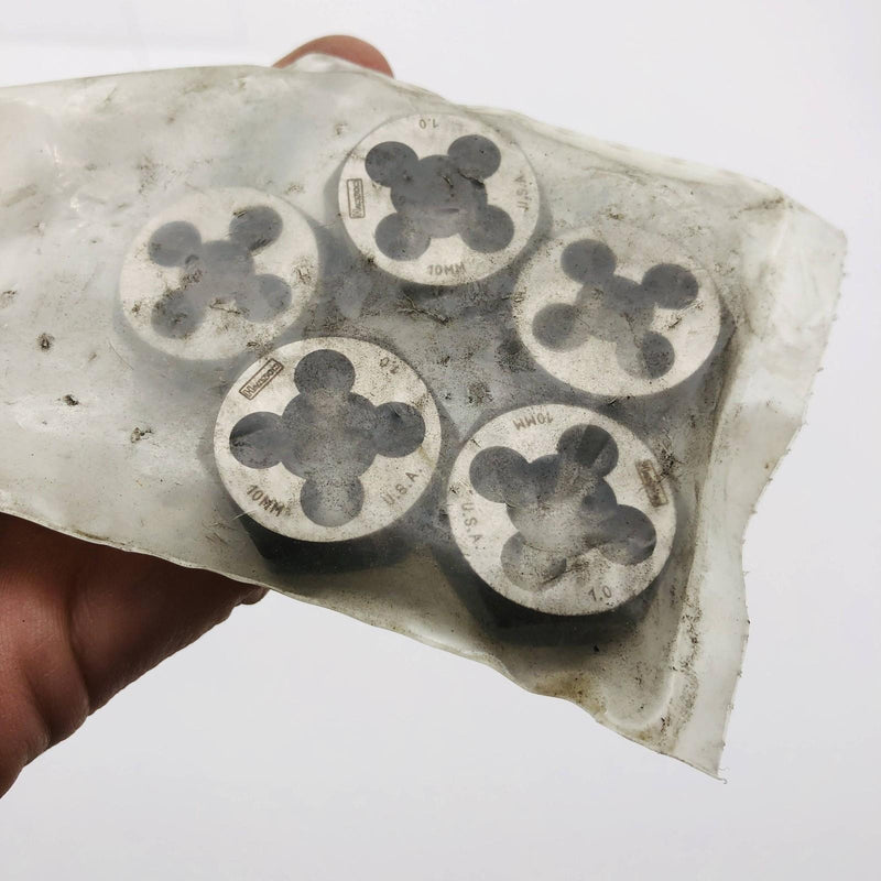 Irwin Hanson 6638 Die 10mm x 1 Hexagon High Carbon Steel 1in Across Flat RH 5pk 4