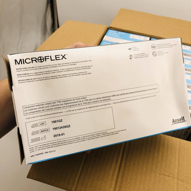 Microflex V244 Disposable Vinyl Glove XL Lightly Powdered Non Sterile 1000/Case 4